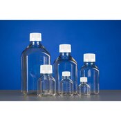 Square Media Bottles, PETG, sterile